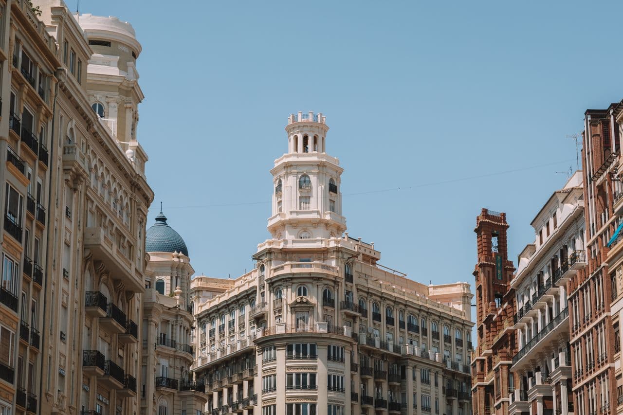 A square in the centre of Valencia